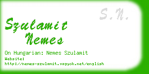 szulamit nemes business card
